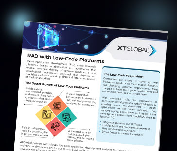 RAD with Low-Code Platform - One Page Overview